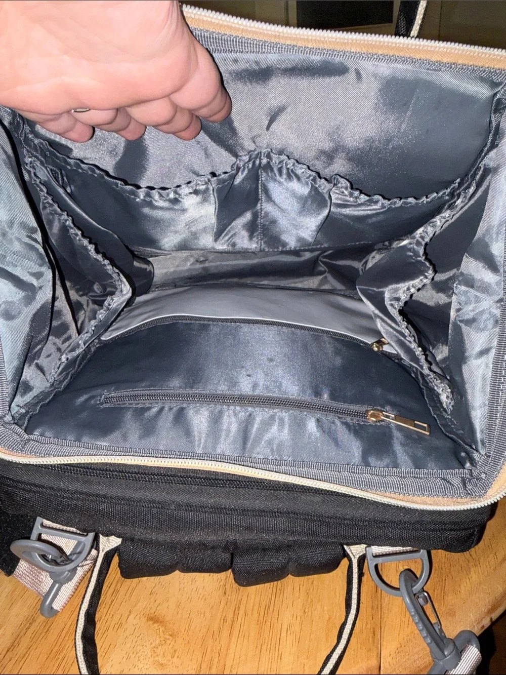 Kuwani Black Diaper Bag